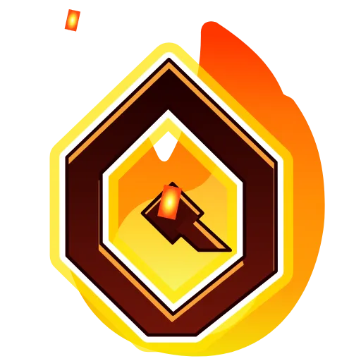 Стикер 56 Fire Font Emoji