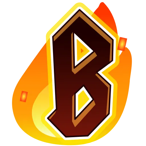 Стикер 2 Fire Font Emoji