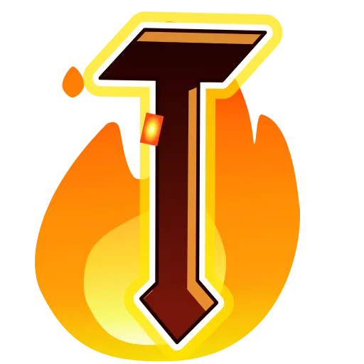 Стикер 19 Fire Font Emoji