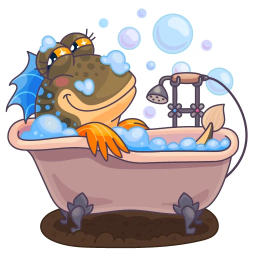 🛁 Стикер «Рыбка Илистый прыгун» для Telegram