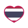 Стикер 2 Flags Hearts - флаги стран в виде сердечек