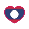 Стикер 5 Flags Hearts - флаги стран в виде сердечек
