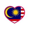 Стикер 7 Flags Hearts - флаги стран в виде сердечек