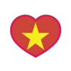 Стикер 10 Flags Hearts - флаги стран в виде сердечек