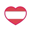 Стикер 28 Flags Hearts - флаги стран в виде сердечек