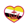 Стикер 16 Flags Hearts - флаги стран в виде сердечек