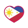 Стикер 11 Flags Hearts - флаги стран в виде сердечек