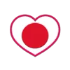 Стикер 8 Flags Hearts - флаги стран в виде сердечек