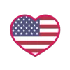 Стикер 26 Flags Hearts - флаги стран в виде сердечек