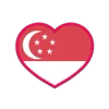 Стикер 15 Flags Hearts - флаги стран в виде сердечек