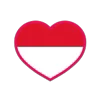 Стикер 6 Flags Hearts - флаги стран в виде сердечек