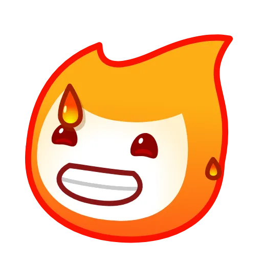 Стикер 2 Flame Emoji