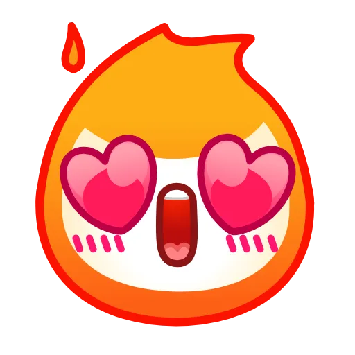 Стикер 5 Flame Emoji