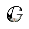 ↙️ Эмодзи «Floral font - буквы с цветочками, русские и английские» для Telegram