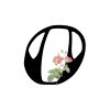 🖤 Эмодзи «Floral font - буквы с цветочками, русские и английские» для Telegram