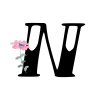 ◀️ Эмодзи «Floral font - буквы с цветочками, русские и английские» для Telegram
