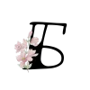 💘 Эмодзи «Floral font - буквы с цветочками, русские и английские» для Telegram