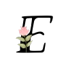 💜 Эмодзи «Floral font - буквы с цветочками, русские и английские» для Telegram