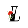 ↙️ Эмодзи «Floral font - буквы с цветочками, русские и английские» для Telegram