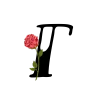 🖤 Эмодзи «Floral font - буквы с цветочками, русские и английские» для Telegram