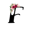 ↖️ Эмодзи «Floral font - буквы с цветочками, русские и английские» для Telegram