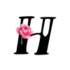 💛 Эмодзи «Floral font - буквы с цветочками, русские и английские» для Telegram