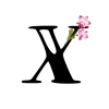 ↙️ Эмодзи «Floral font - буквы с цветочками, русские и английские» для Telegram