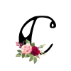 ↖️ Эмодзи «Floral font - буквы с цветочками, русские и английские» для Telegram