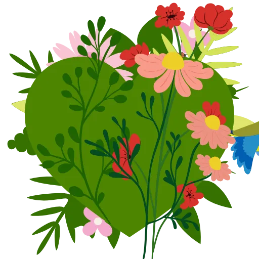 Стикер 34 Flowers Spring Letters