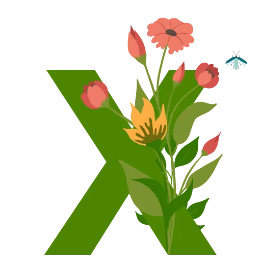 Стикер 23 Flowers Spring Letters