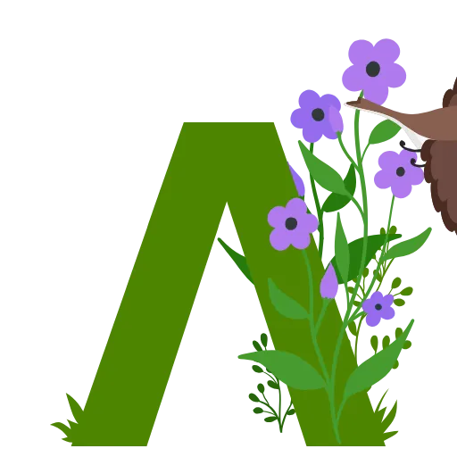 Стикер 13 Flowers Spring Letters