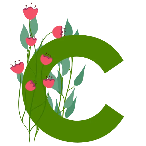 Стикер 19 Flowers Spring Letters