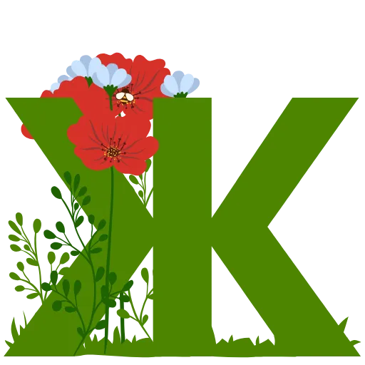 Стикер 8 Flowers Spring Letters