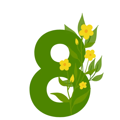 Стикер 43 Flowers Spring Letters