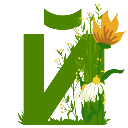 Стикер 11 Flowers Spring Letters