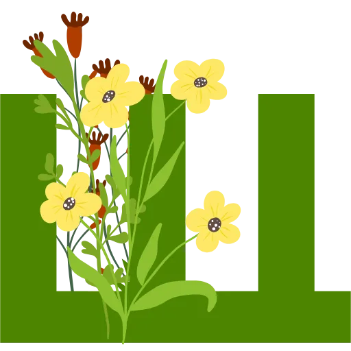 Стикер 27 Flowers Spring Letters
