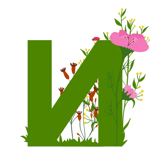 Стикер 10 Flowers Spring Letters