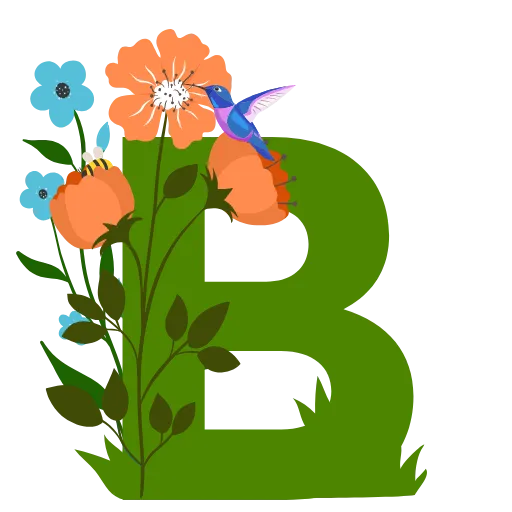 Стикер 3 Flowers Spring Letters