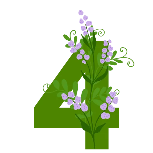 Стикер 39 Flowers Spring Letters