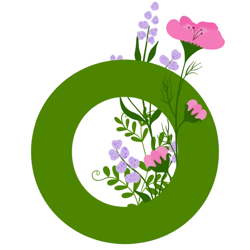 Стикер 16 Flowers Spring Letters