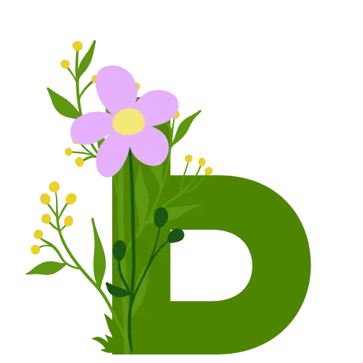 Стикер 30 Flowers Spring Letters