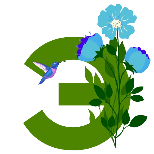 Стикер 31 Flowers Spring Letters