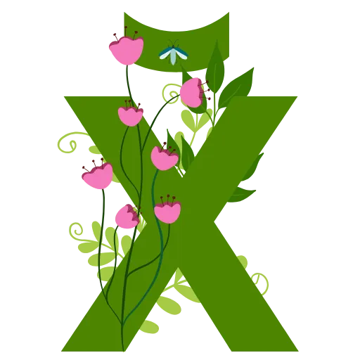 🌱 Эмодзи «Flowers Letters» для Telegram