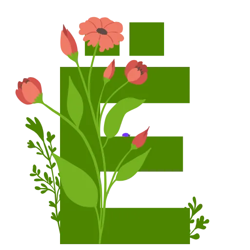 Стикер 7 Flowers Spring Letters
