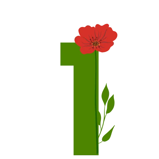 Стикер 36 Flowers Spring Letters