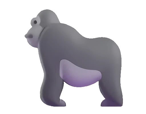 🦍 Стикер «Fluent Emoji часть - Animals» для Telegram
