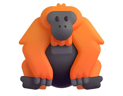 🦧 Стикер «Fluent Emoji часть - Animals» для Telegram