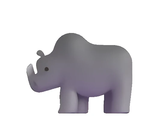 🦏 Стикер «Fluent Emoji часть - Animals» для Telegram