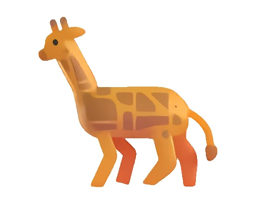 🦒 Стикер «Fluent Emoji часть - Animals» для Telegram