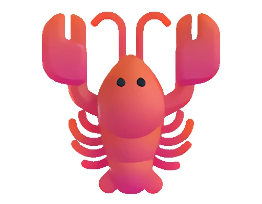 🦞 Стикер «Fluent Emoji часть» для Telegram